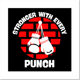 Stronger with every punch, dark Posters and Art